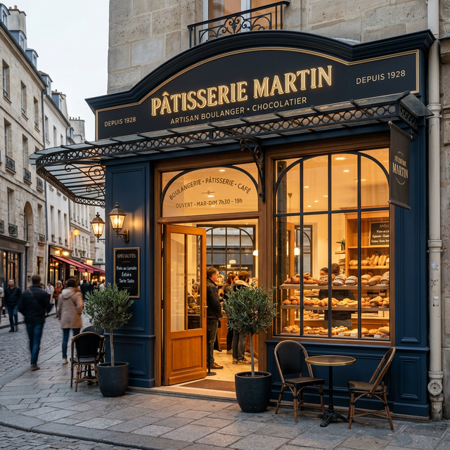 Design Devanture Pâtisserie Martin